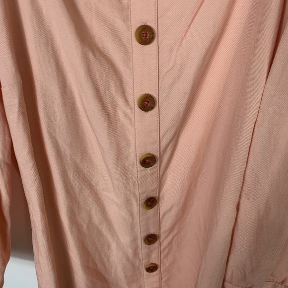 Anthropologie Maeve Alanis Belted Peach Blouse 12 - Picture 6 of 8